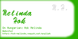 melinda hok business card